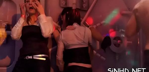 Sexy and rowdy partying